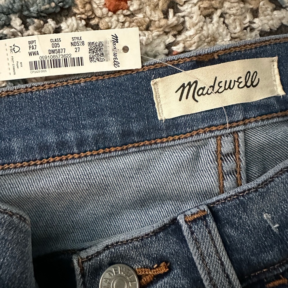NWT Madewell Roadtripper Stovepipe jeans sz 27